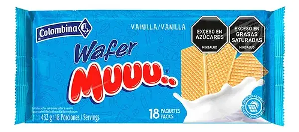 Galleta Wafer Muuu Vainilla 18Un