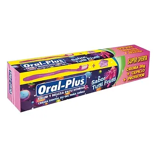 Crema Dental Oral Plus 30 Gr+Cepillo Niños