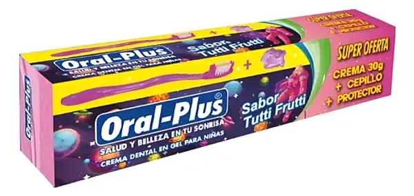 Crema Dental Oral Plus 30 Gr+Cepillo Niños