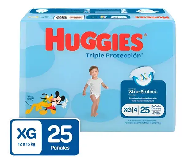 Pañal Huggies Triple Protección Etapa 4 25Un