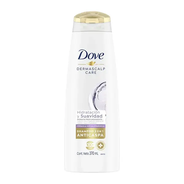 Shampoo Dove Hidratación Y Suavidad 2En1 12Unx15Ml