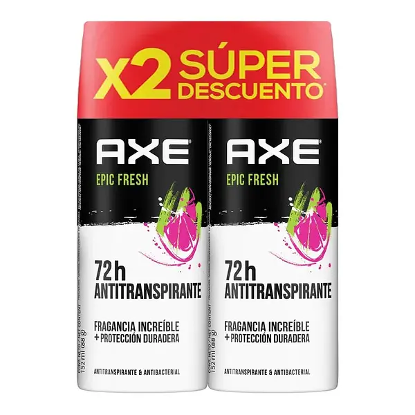 Desodorante Axe Aerosol Epic Fresh 2Unx152Ml