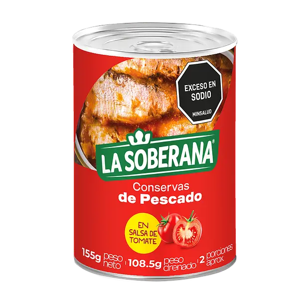 Sardina Tinapa Soberana En Salsa De Tomate 155gr