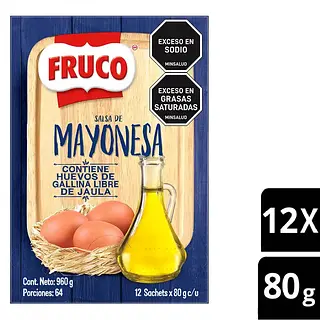 Mayonesa Fruco 12unx80gr