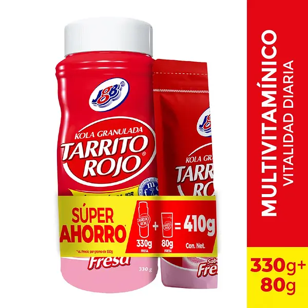 Kola Granulada Jgb Fresa 330gr+80gr