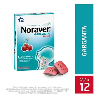 Noraver Garganta Cereza 12cap