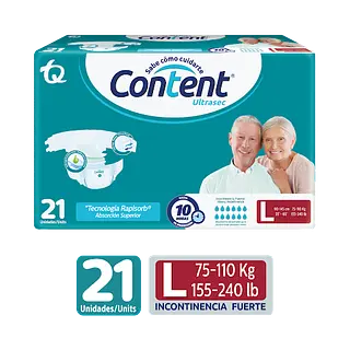 Pañal Content Ultrasec L 21un
