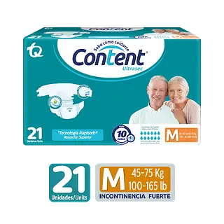 Pañal Content Ultrasec M 21un
