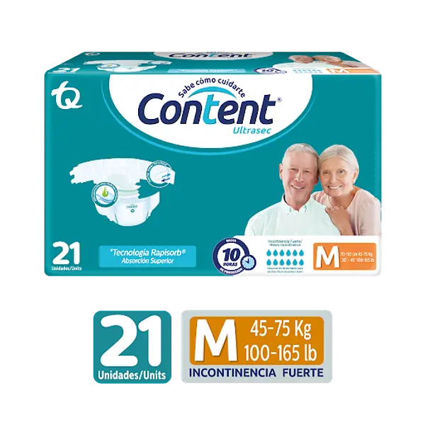 Pañal Content Ultrasec M 21un