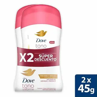 Desodorante Dove Barra Calendula 2unx45ml