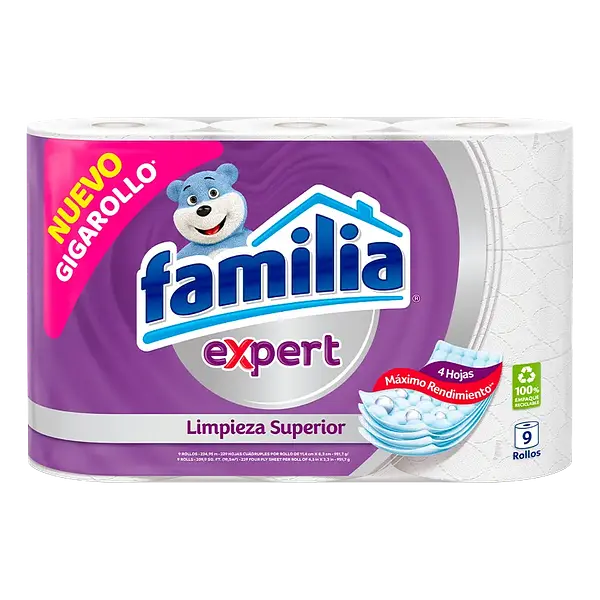 Papel Higienico Familia Expert 9un