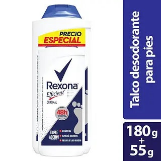 Talco Para Pies Rexona Efficient 180gr+55gr