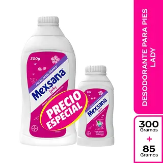 Talco Para Pies Mexsana Lady 300gr+85gr