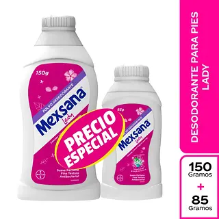 Talco Para Pies Mexsana Lady 150gr+85gr
