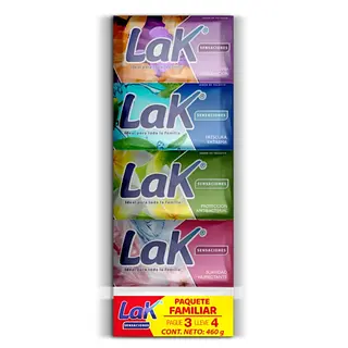 Jabon Baño Lak Surtido 4unx115gr
