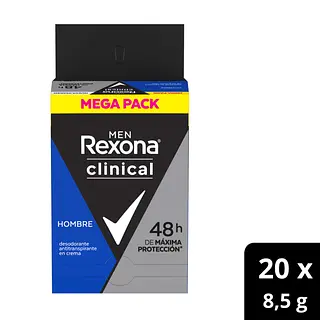 Desodorante Rexona Clinical Men Tapa 20unx8.5gr