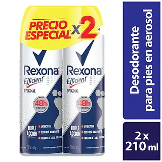 Desodorante Rexona Aerosol Efficient 2unx210ml